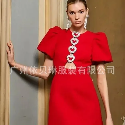 Hollow Bowdress For Women Street Y2k Round Neck Puff Sleeve Tight Dress Women Party Elegant Sexy Slim Evening Dress For Women
Hollow Bowdress For Women Street Y2k Round Neck Puff Sleeve Tight Dress Women Party Elegant Sexy Slim Evening Dress For Women