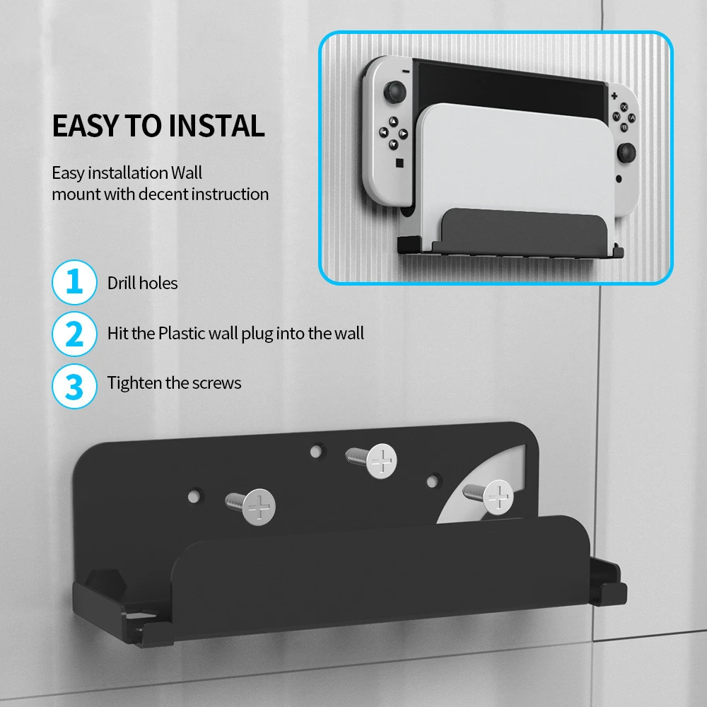 Wall Stand Holder Protective for Switch Console Switch Dock Bracket Support Switch OLED TV Dock Accessories
Wall Stand Holder Protective for Switch Console Switch Dock Bracket Support Switch OLED TV Dock Accessories