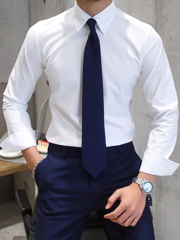 Mr. Deer Tee Korean Sle Busin Pure Color arp Collar Slim Fit irt Youth Briti Faion Iron Free Men's Trendy irt
Mr. Deer Tee Korean Sle Busin Pure Color arp Collar Slim Fit irt Youth Briti Faion Iron Free Men's Trendy irt