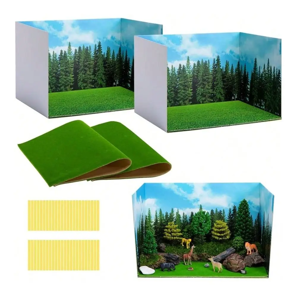 Pcs Jungle Style Diorama Box And Grass Decor, Rainforest Diorama Supplies Project Box Set, Cardboard Diorama Kit Artificial Gra
Pcs Jungle Style Diorama Box And Grass Decor, Rainforest Diorama Supplies Project Box Set, Cardboard Diorama Kit Artificial Gra