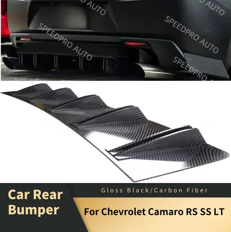 For Camaro RS SS LT Rear Diffuser 5 Fins Shark Bumper Splitter Spoiler Lip Car Body Kit Accessories Carbon Fiber Black
For Camaro RS SS LT Rear Diffuser 5 Fins Shark Bumper Splitter Spoiler Lip Car Body Kit Accessories Carbon Fiber Black