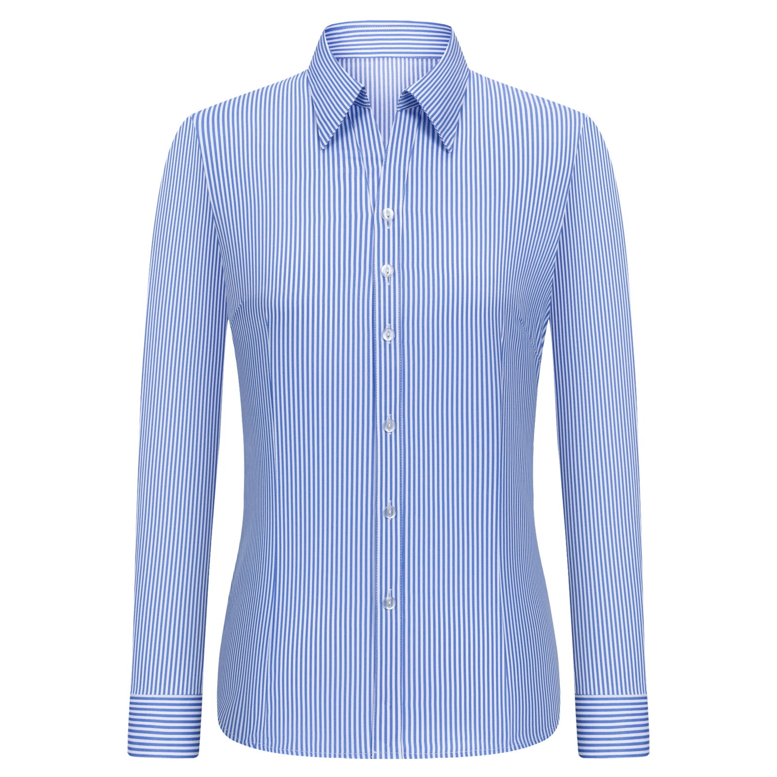 Office Lady Collarless V-Neck Dress Shirts Women Stripe Long Sleeve Work Formal Female Blouses Shirts, Versatile for All Seasons
Office Lady Collarless V-Neck Dress Shirts Women Stripe Long Sleeve Work Formal Female Blouses Shirts, Versatile for All Seasons
