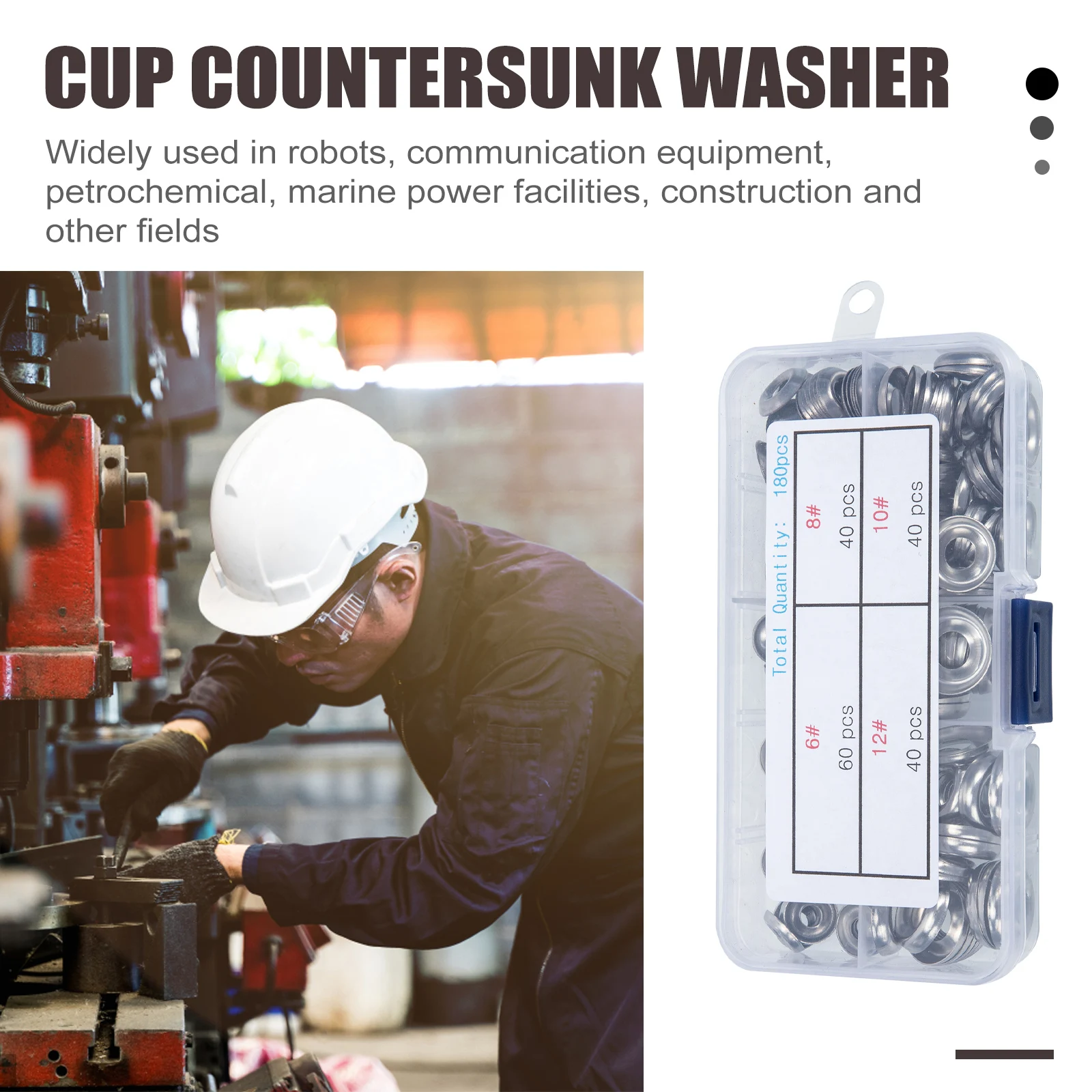 180pcs Stainless Steel Countersunk Washer 304 Cup Washers Wear Resistant For Mechanical Equipment Household
180pcs Stainless Steel Countersunk Washer 304 Cup Washers Wear Resistant For Mechanical Equipment Household