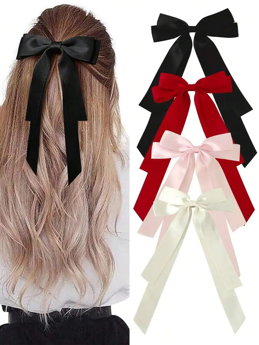 Elegant Long-Tailed Bow Hair Clips For Women, Vintage Silk Ribbon Hairpins, Soft Bilayer Bow Hair Accessories
Elegant Long-Tailed Bow Hair Clips For Women, Vintage Silk Ribbon Hairpins, Soft Bilayer Bow Hair Accessories