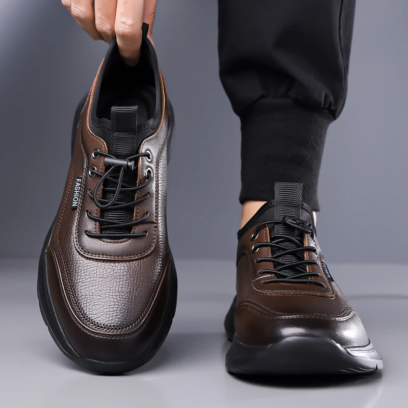Fashion Men Casual Sneakers Male Comfortable Shoes Leather Walking Shoes Men Outdoor Men Flats All-match Men's Business Shoes
Fashion Men Casual Sneakers Male Comfortable Shoes Leather Walking Shoes Men Outdoor Men Flats All-match Men's Business Shoes