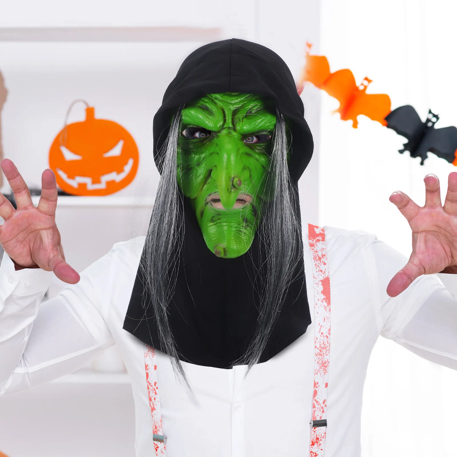 Halloween Witch Mask Realistic Scary Latex Cosplay Prop Party Scary Mask for Adults Horror Haunted House Stage Performance
Halloween Witch Mask Realistic Scary Latex Cosplay Prop Party Scary Mask for Adults Horror Haunted House Stage Performance