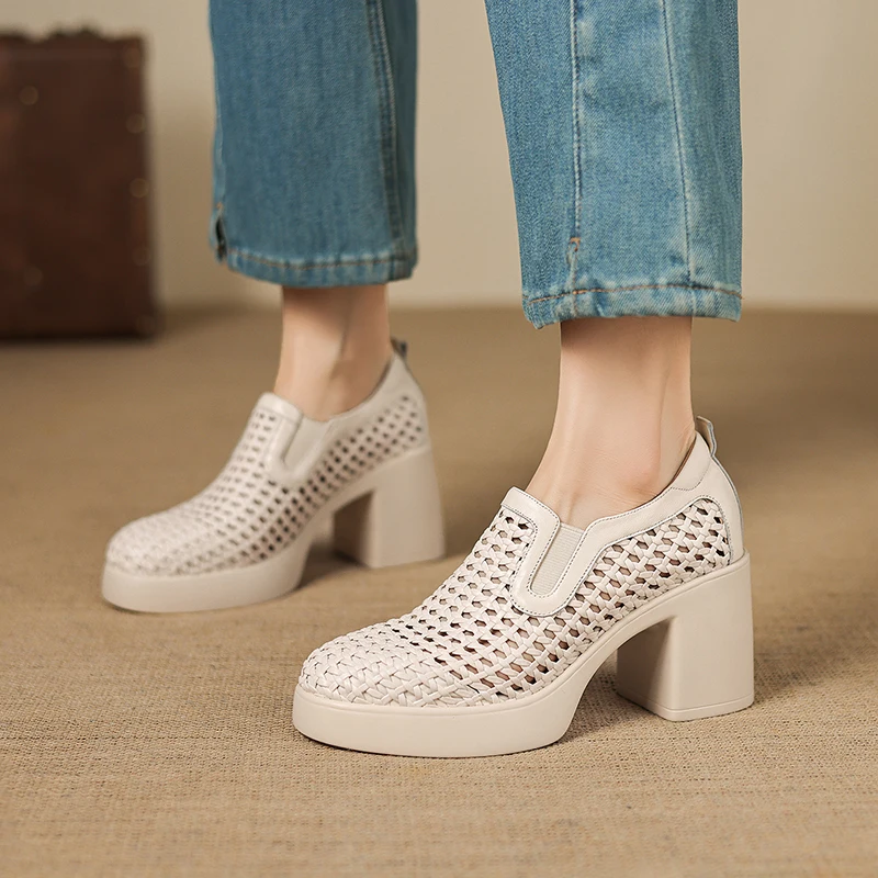 2026 new summer women sandals natural leather 22-25cm sheepskin+mesh+pigskin round toe hollow high heel women shoes fashion
2026 new summer women sandals natural leather 22-25cm sheepskin+mesh+pigskin round toe hollow high heel women shoes fashion