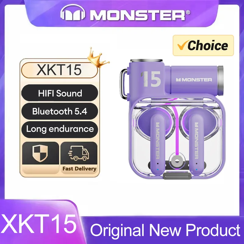 Choice Monster XKT15 Wireless Bluetooth V5.3 Headset Long Standby Headphones Low Latency Gaming Earbuds HIFI Sound Earphones
Choice Monster XKT15 Wireless Bluetooth V5.3 Headset Long Standby Headphones Low Latency Gaming Earbuds HIFI Sound Earphones