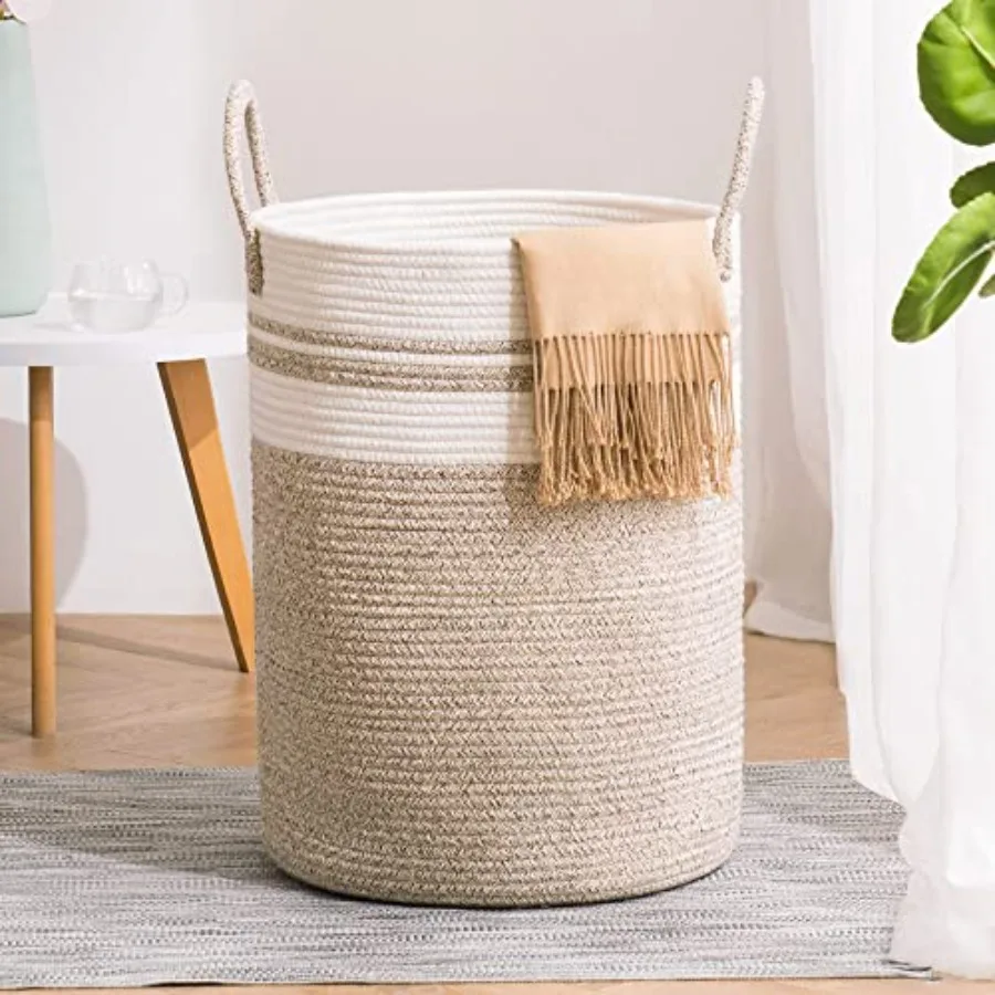 Woven Rope Laundry Hamper Basket 100L Tall Laundry Basket Baby Nursery Hamper for Blanket Storage Clothes Hamper for Laundry in
Woven Rope Laundry Hamper Basket 100L Tall Laundry Basket Baby Nursery Hamper for Blanket Storage Clothes Hamper for Laundry in