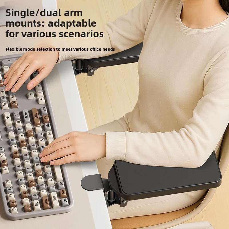 Кронштейн для подлокотника стола, регулируемая подставка для запястья и локтя, без сверления, из полипропилена и нержавеющей стали, комфортный инструмент для офисной работы
Кронштейн для подлокотника стола, регулируемая подставка для запястья и локтя, без сверления, из полипропилена и нержавеющей стали, комфортный инструмент для офисной работы
