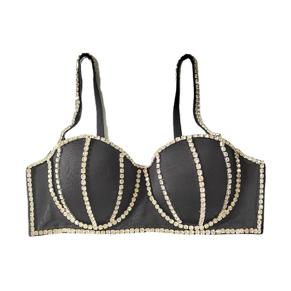 Women's Rhinestone Bustier Top - Sparkling Beaded Corset Bralette, Ultra Short Fishbone Cami for Enhanced Curves Underwear
Women's Rhinestone Bustier Top - Sparkling Beaded Corset Bralette, Ultra Short Fishbone Cami for Enhanced Curves Underwear