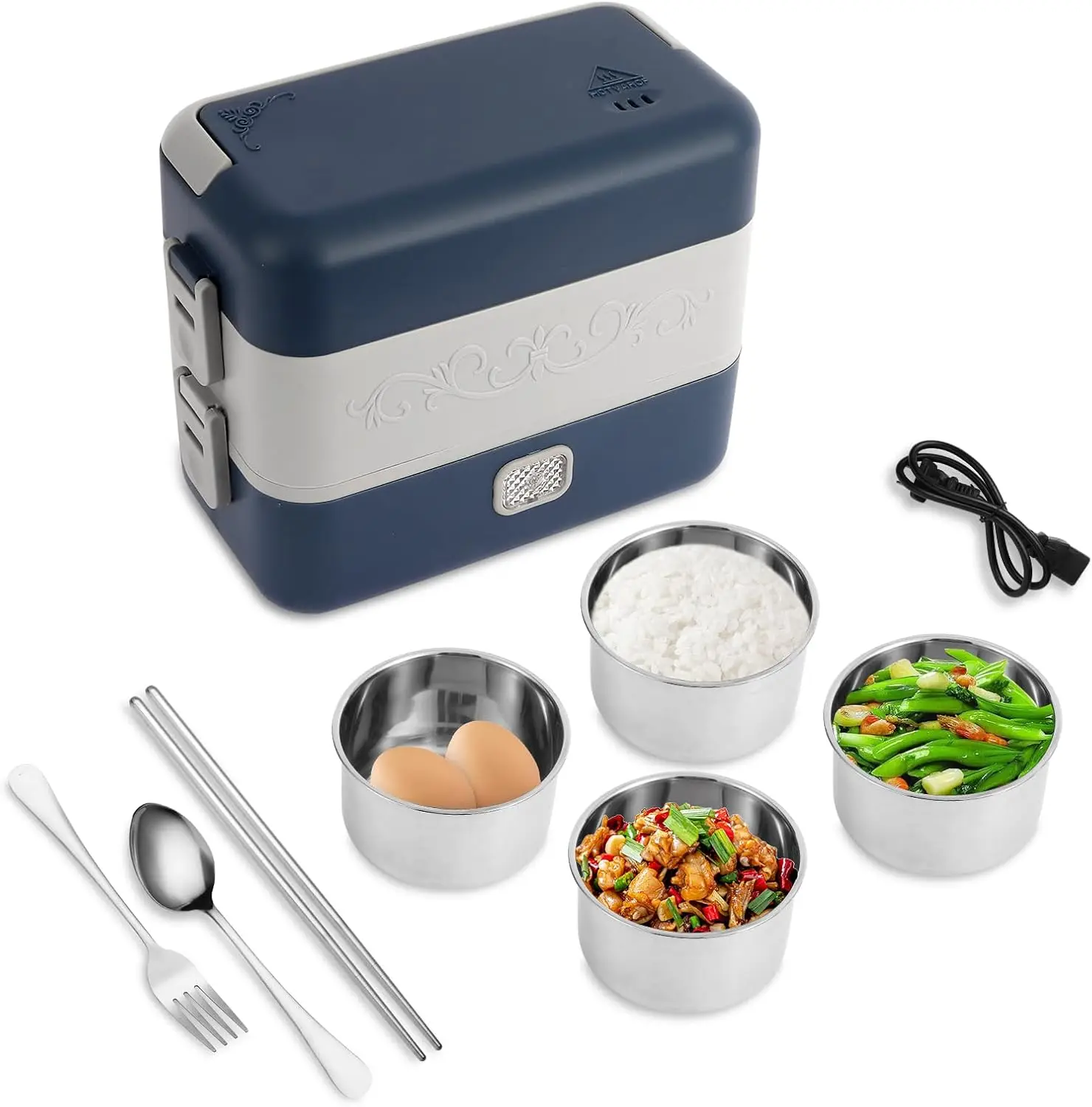 2.4L Electric Lunch Box 110V, Fast Heating Portable Steamer for Traveling
2.4L Electric Lunch Box 110V, Fast Heating Portable Steamer for Traveling