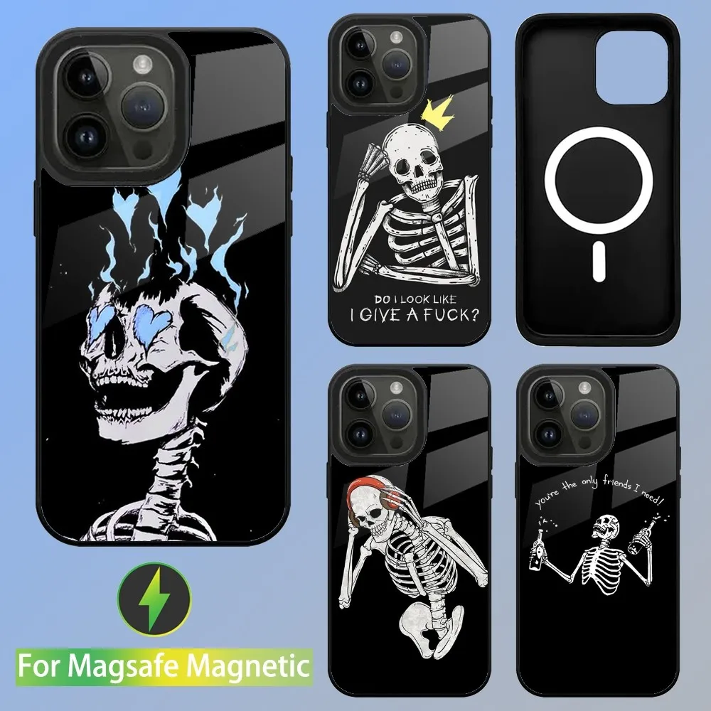 Funny Skeleton Skull Phone Case For iPhone 15,14,13,12,11,Plus,Pro,Max Mini Magsafe Magnetic Wireless Charging
Funny Skeleton Skull Phone Case For iPhone 15,14,13,12,11,Plus,Pro,Max Mini Magsafe Magnetic Wireless Charging