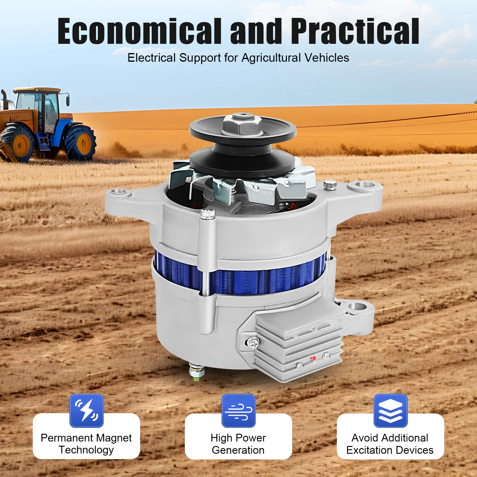 Permanent Magnet AC Generator, Permanent Magnet Generator, Permanent Magnetic Alternator Suitable for Agricultural Vehicles
Permanent Magnet AC Generator, Permanent Magnet Generator, Permanent Magnetic Alternator Suitable for Agricultural Vehicles