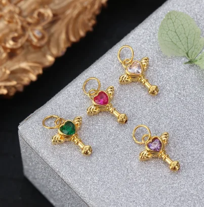 18k gold pendants karat gols small charms with zircons 4 colours
18k gold pendants karat gols small charms with zircons 4 colours