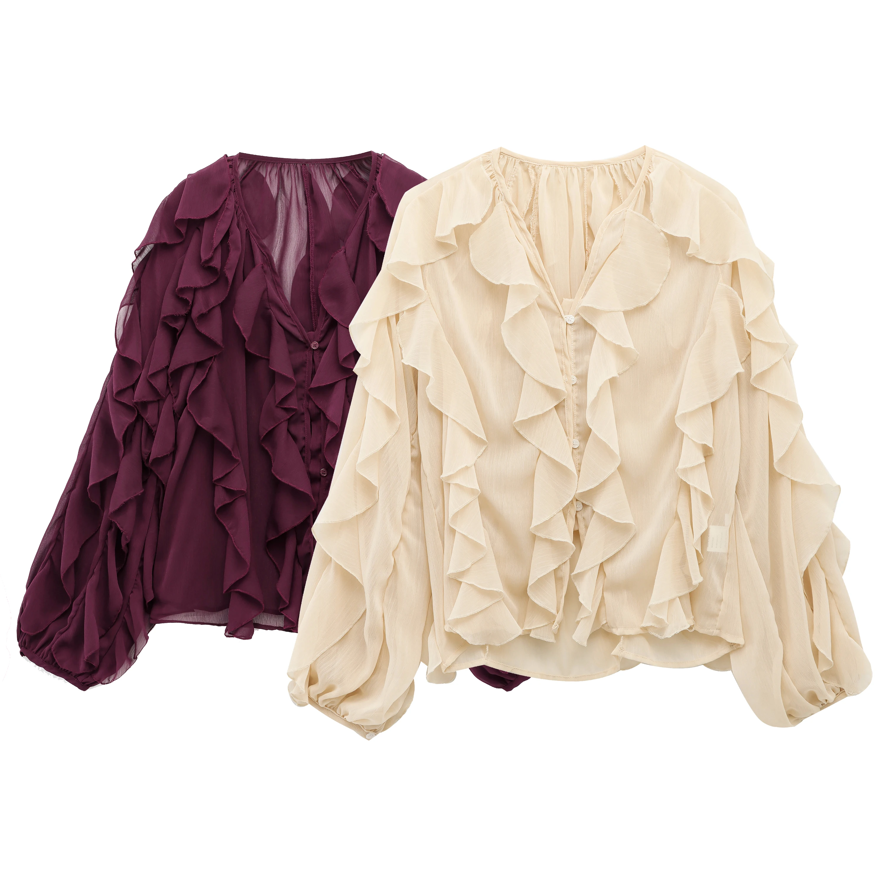 BM&MD&ZA Womens Lightweight V Neck Ruffled Layered Blouse Long Sleeve Elegant Design Ladies Fashion Shirt
BM&MD&ZA Womens Lightweight V Neck Ruffled Layered Blouse Long Sleeve Elegant Design Ladies Fashion Shirt