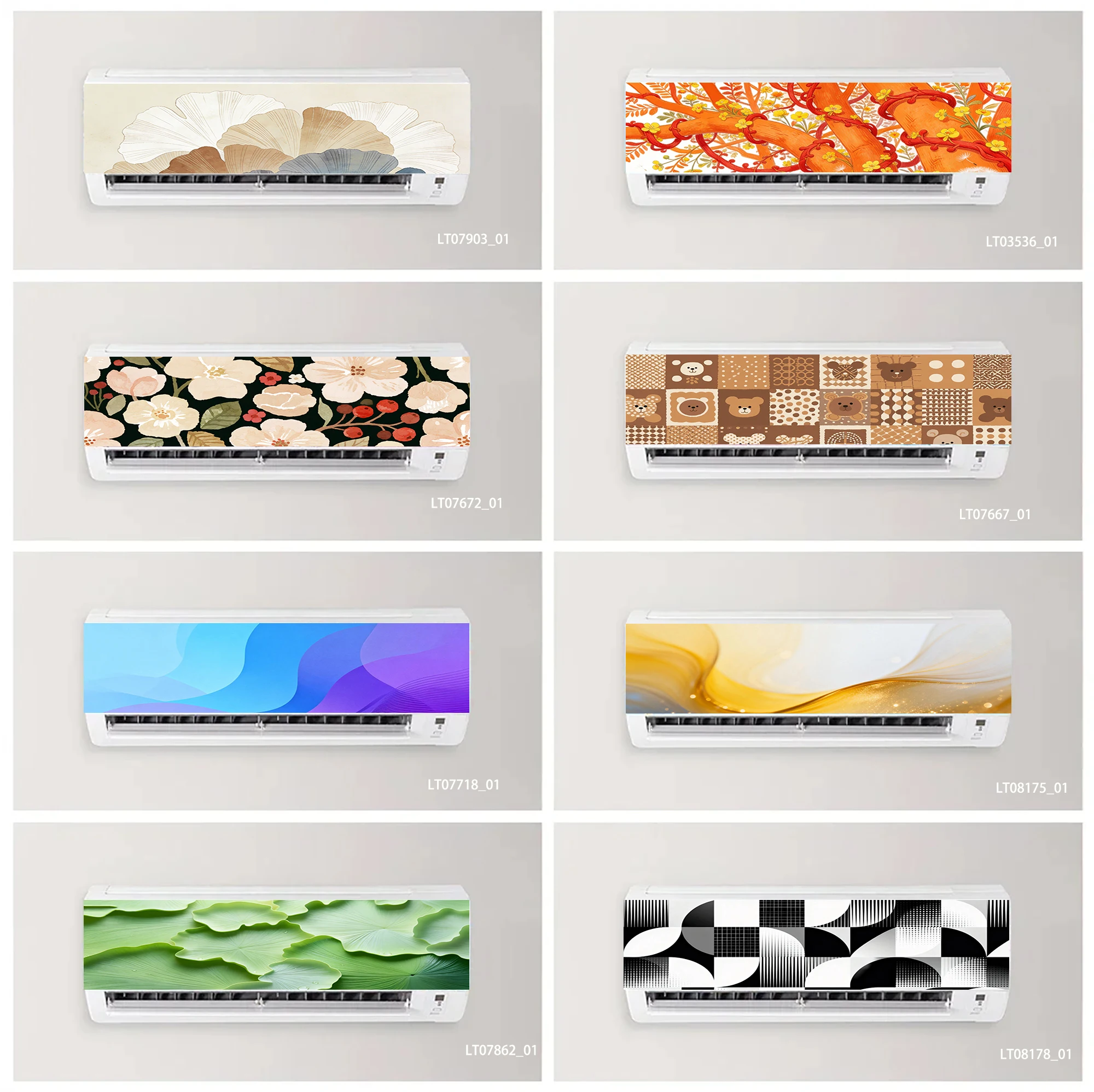 Mixed Style Air Conditioner Sticker Floral Abstract & Geometric Print Waterproof Removable AC Wall Decal for Home Decor
Mixed Style Air Conditioner Sticker Floral Abstract & Geometric Print Waterproof Removable AC Wall Decal for Home Decor