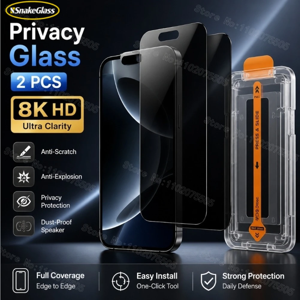 2Pack Privacy Screen Protector for IPhone 17 Pro Max,17e 16e Air 16 15 Plus,11 12 13 14 15 16 Pro Max/ Plus/Pro Tempered Glass
2Pack Privacy Screen Protector for IPhone 17 Pro Max,17e 16e Air 16 15 Plus,11 12 13 14 15 16 Pro Max/ Plus/Pro Tempered Glass