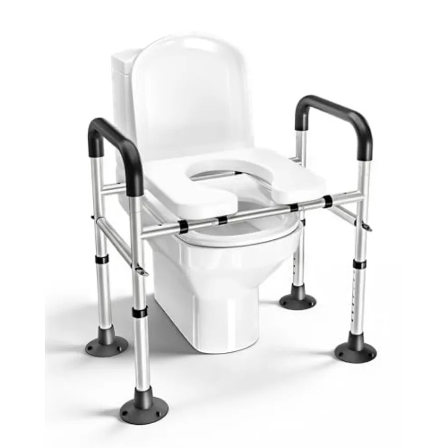 Adjustable Raised Toilet Seat with Handles for Seniors, 400lbs Capacity Elongated Toilet Seat Riser, Elevated Toilet Seat with
Adjustable Raised Toilet Seat with Handles for Seniors, 400lbs Capacity Elongated Toilet Seat Riser, Elevated Toilet Seat with