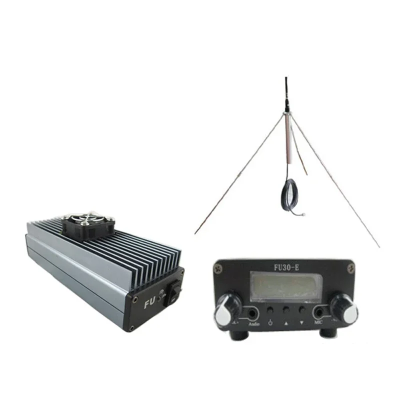 Fmuser FU-30E 30W FM Transmitter 30W Amplifier With 0.5W Exicter GP100 1/4 Wave FM Antenna Coxal Cable Power Adapter
Fmuser FU-30E 30W FM Transmitter 30W Amplifier With 0.5W Exicter GP100 1/4 Wave FM Antenna Coxal Cable Power Adapter