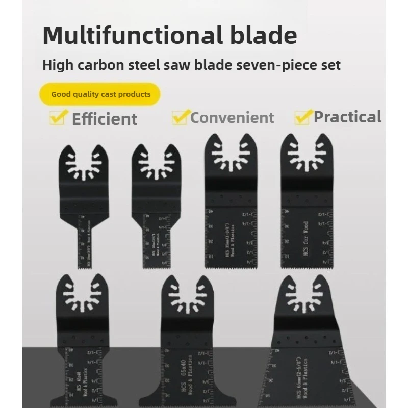 7PCS Multi Blade Titanium Coated Oscillating Saw Blade Set Fast Cutting Wood Metal Blade Professional Renovation Demolition Tool
7PCS Multi Blade Titanium Coated Oscillating Saw Blade Set Fast Cutting Wood Metal Blade Professional Renovation Demolition Tool