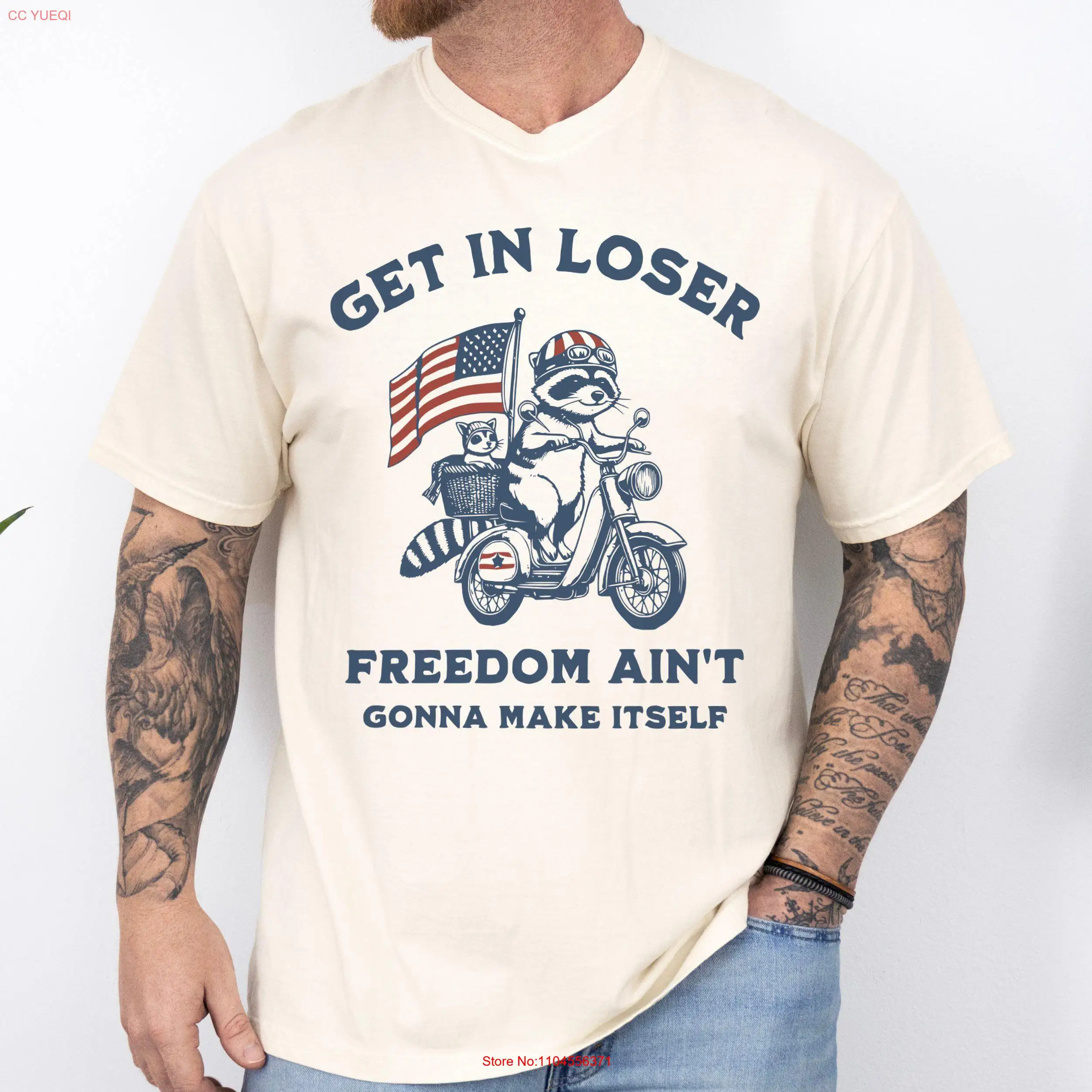 Забавная футболка с патриотическим енотом Get in Loser Freedom Ain't Gonna Make Itself Comfort Colors Уникальные 4 июля
Забавная футболка с патриотическим енотом Get in Loser Freedom Ain't Gonna Make Itself Comfort Colors Уникальные 4 июля