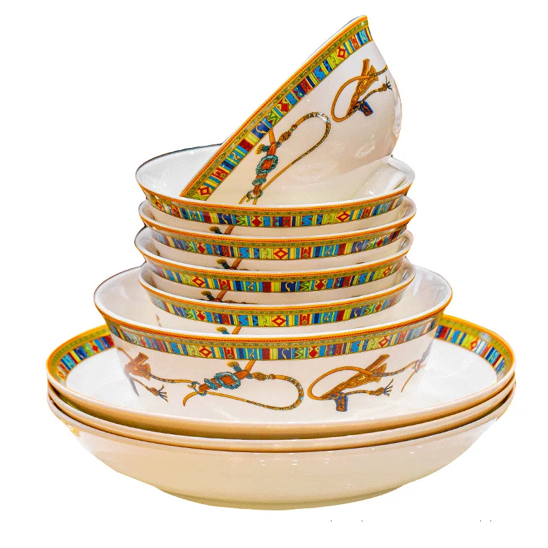 Temperature Household Year of the Horse Tableware Gifts Bone China Bowl Plate Combination Ceramic Bowls and Chopsticks
Temperature Household Year of the Horse Tableware Gifts Bone China Bowl Plate Combination Ceramic Bowls and Chopsticks