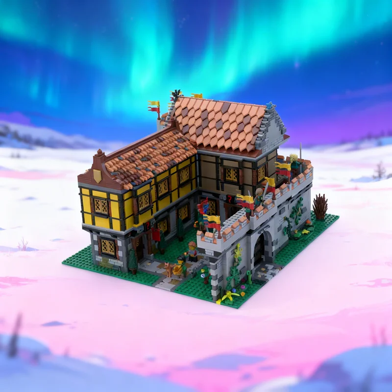 3970 деталей MOC: Модель укрепленного города с гостиницей и банком, конструктор, креативный подарок, коллекционный декор, премиум-класс для детей
3970 деталей MOC: Модель укрепленного города с гостиницей и банком, конструктор, креативный подарок, коллекционный декор, премиум-класс для детей