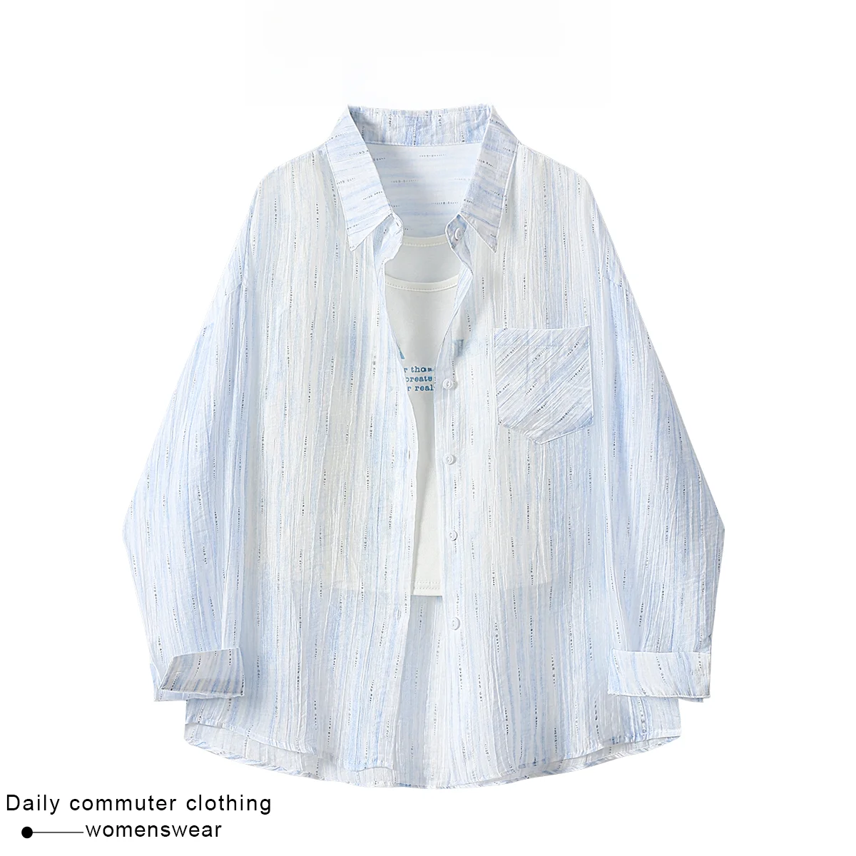 Coshehkg Summer New Loose Women's Sun Protection Shirt Casual Style Long Sleeve T-Shirt Inner Match Color Print Strap Two-Pie...
Coshehkg Summer New Loose Women's Sun Protection Shirt Casual Style Long Sleeve T-Shirt Inner Match Color Print Strap Two-Pie...