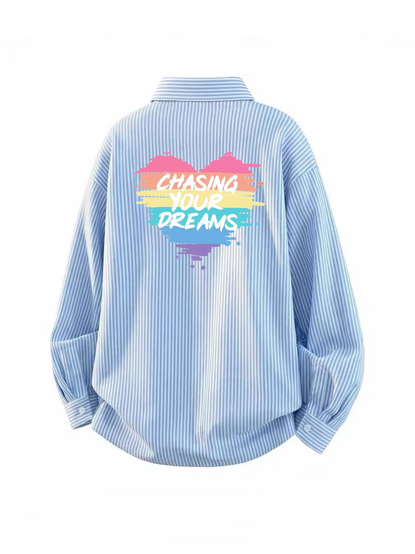 Spring and Autumn thin version healing style trendy men's long-sleeve casual shirt with cartoon back pattern and stripes
Spring and Autumn thin version healing style trendy men's long-sleeve casual shirt with cartoon back pattern and stripes