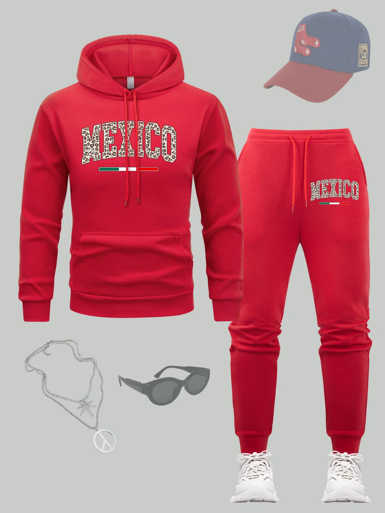 Mexico City Creative Prints Hoodie Set Men Fleece Fashion Pullover Autumn All-Match Sportswear Soft Drawstring Loose Sweatpant 
Mexico City Creative Prints Hoodie Set Men Fleece Fashion Pullover Autumn All-Match Sportswear Soft Drawstring Loose Sweatpant