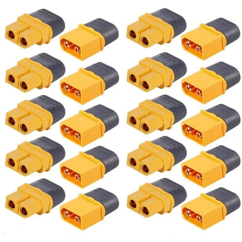 10 Pair XT60H (XT60 Upgrade) Connectors, XT60H Male Female Bullet Connectors Plugs with Sheath for Lithium Battery RC Planes Car
10 Pair XT60H (XT60 Upgrade) Connectors, XT60H Male Female Bullet Connectors Plugs with Sheath for Lithium Battery RC Planes Car