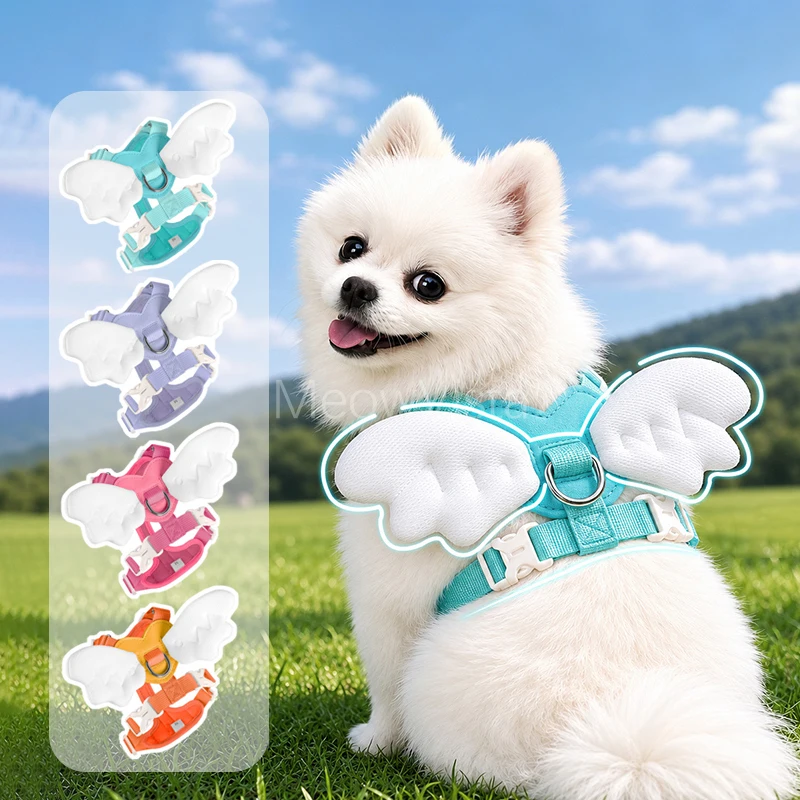 Luxurious Angel Wings Puppy Harness Set Lightweight Adjustable POM Buckle Pet Vest Chest Strap for Small Dog Cat Daily Walking
Luxurious Angel Wings Puppy Harness Set Lightweight Adjustable POM Buckle Pet Vest Chest Strap for Small Dog Cat Daily Walking