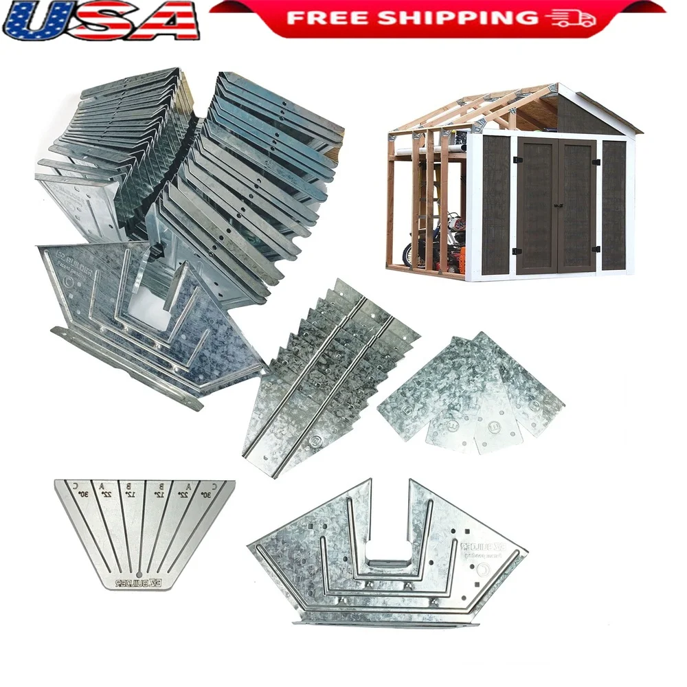 Waterproof Wood DIY Storage Shed Kit Galvanized Steel Angles EZ Miter Template Easy Assembly Durable Frame Home Garden Garage
Waterproof Wood DIY Storage Shed Kit Galvanized Steel Angles EZ Miter Template Easy Assembly Durable Frame Home Garden Garage