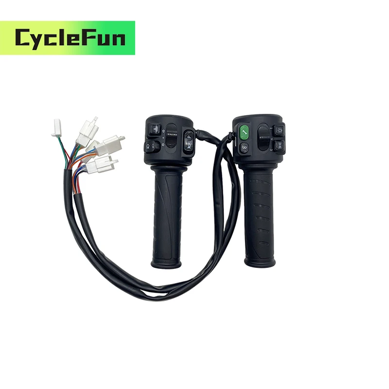 Hall Twist Throttle 0-5v Accelerator with Three Speed Settings Reverse Parking Horn & Light Functions For Electric Scooter Motor
Hall Twist Throttle 0-5v Accelerator with Three Speed Settings Reverse Parking Horn & Light Functions For Electric Scooter Motor