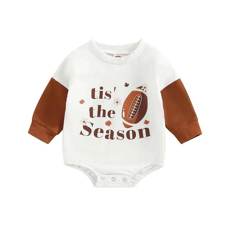 Infant Baby Spring Autumn Jumpsuit, Rugby Letter Print Long Sleeve Round Neck Snap Closure Romper for Boys Girls
Infant Baby Spring Autumn Jumpsuit, Rugby Letter Print Long Sleeve Round Neck Snap Closure Romper for Boys Girls