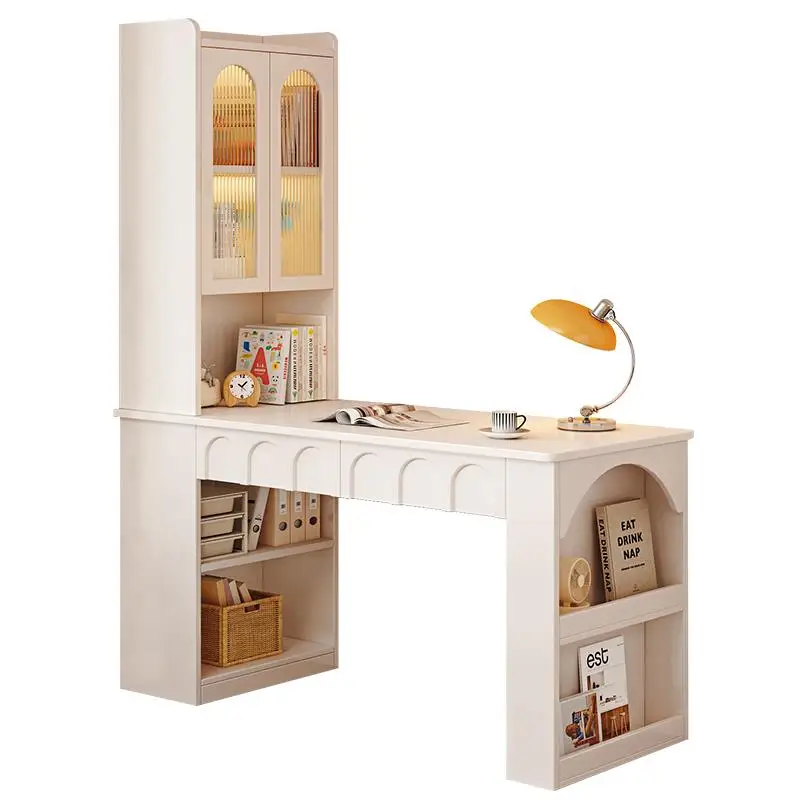 Solid wood desk bookshelf integrated household bedroom computer desk student writing desk bookcase combination
Solid wood desk bookshelf integrated household bedroom computer desk student writing desk bookcase combination