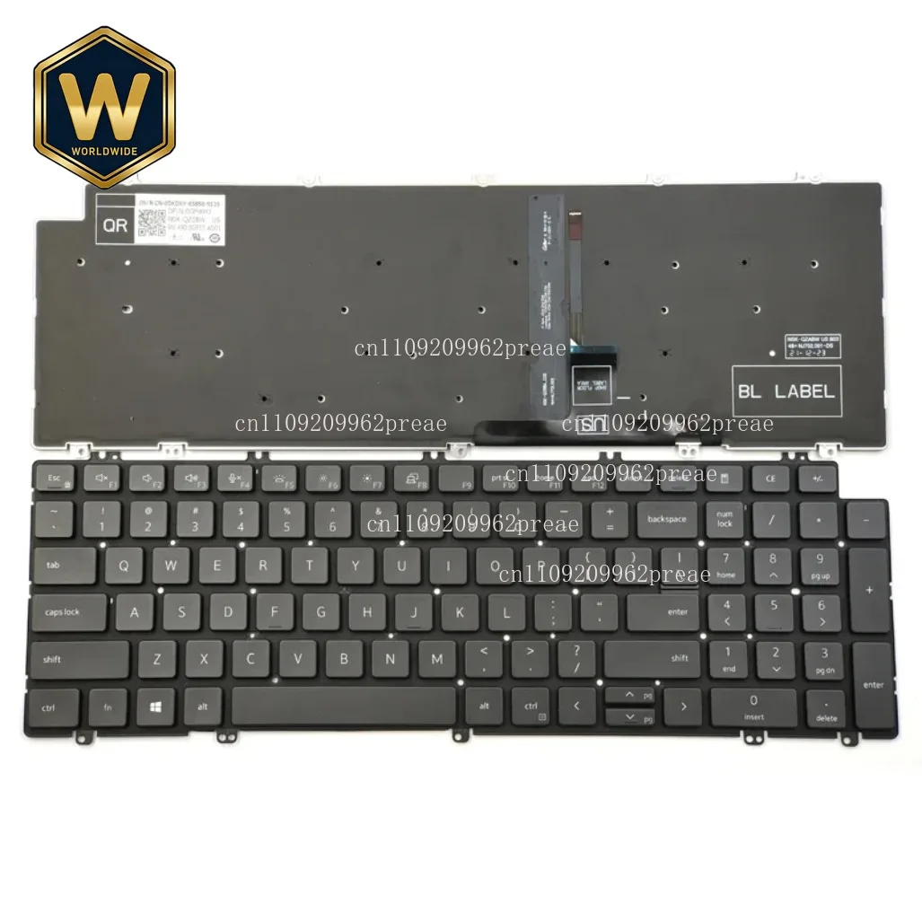 Клавиатура с черной подсветкой для ноутбуков Dell Latitude 5520/5521 и Precision 3560/3561 (США)
Клавиатура с черной подсветкой для ноутбуков Dell Latitude 5520/5521 и Precision 3560/3561 (США)