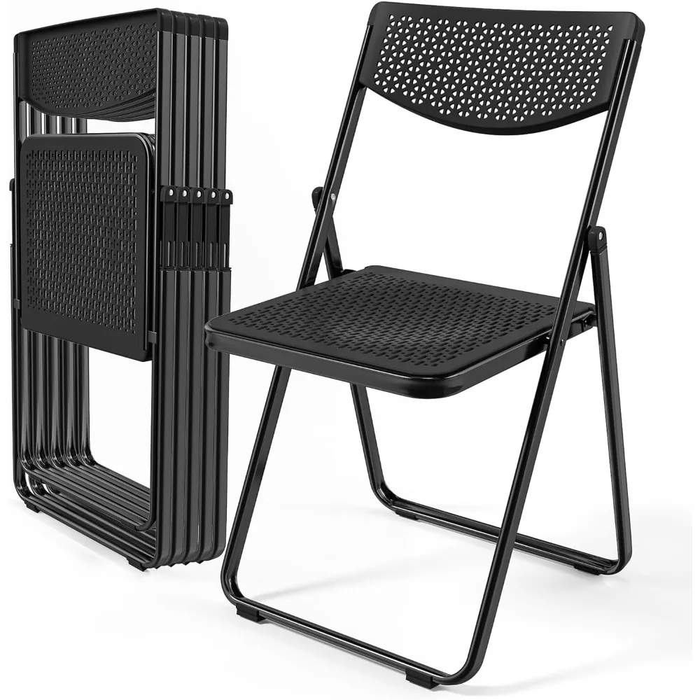 Plastic Folding Chairs, Comfortable Foldable Chair with Breathable Mesh Seat and Sturdy Metal Frame 350lbs Capacity
Plastic Folding Chairs, Comfortable Foldable Chair with Breathable Mesh Seat and Sturdy Metal Frame 350lbs Capacity