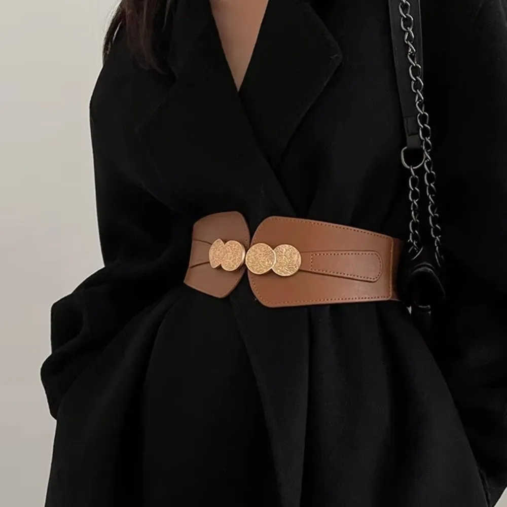 Elastic Wide Belts Closure Alloy Buckle Women Waist Belt Slim Body Waist Strap Waistband Lady Suit Coat Skirt Dress Decorative
Elastic Wide Belts Closure Alloy Buckle Women Waist Belt Slim Body Waist Strap Waistband Lady Suit Coat Skirt Dress Decorative