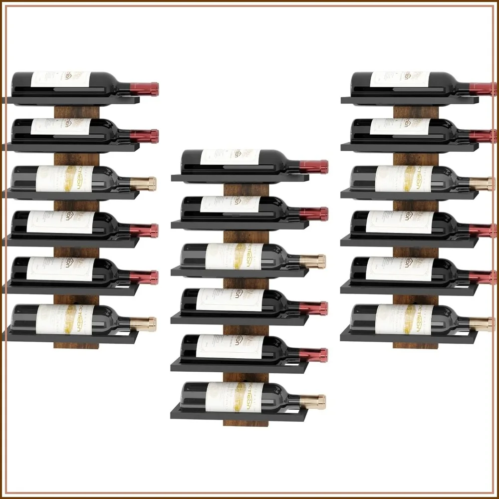 6-Tier Wall Mount Wine Rack, Wall Mounted Bottle Racks for Display and Storage, Hanging Holder for Bar, Living Room, Rustic Brown
6-Tier Wall Mount Wine Rack, Wall Mounted Bottle Racks for Display and Storage, Hanging Holder for Bar, Living Room, Rustic Brown