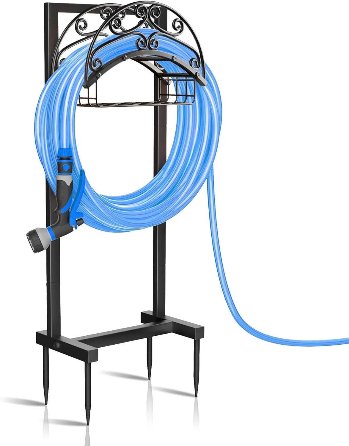 Сверхмощный отдельно стоящий держатель садового шланга с корзиной для хранения, вмещает шланг длиной 150 футов для двора, газона, фермы
Сверхмощный отдельно стоящий держатель садового шланга с корзиной для хранения, вмещает шланг длиной 150 футов для двора, газона, фермы