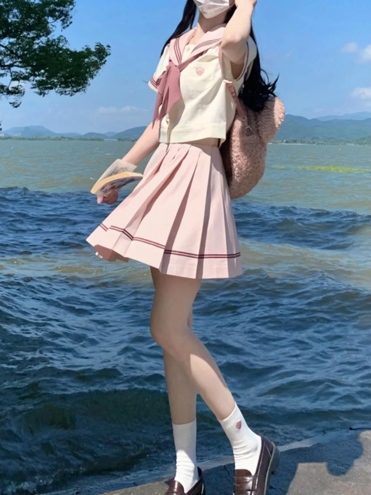 Special Pink Sailor Suit Short Sleeve Uniform Jacket Line Summer Season Japanese Style Sweet School Uniform Jk Outfit
Special Pink Sailor Suit Short Sleeve Uniform Jacket Line Summer Season Japanese Style Sweet School Uniform Jk Outfit
