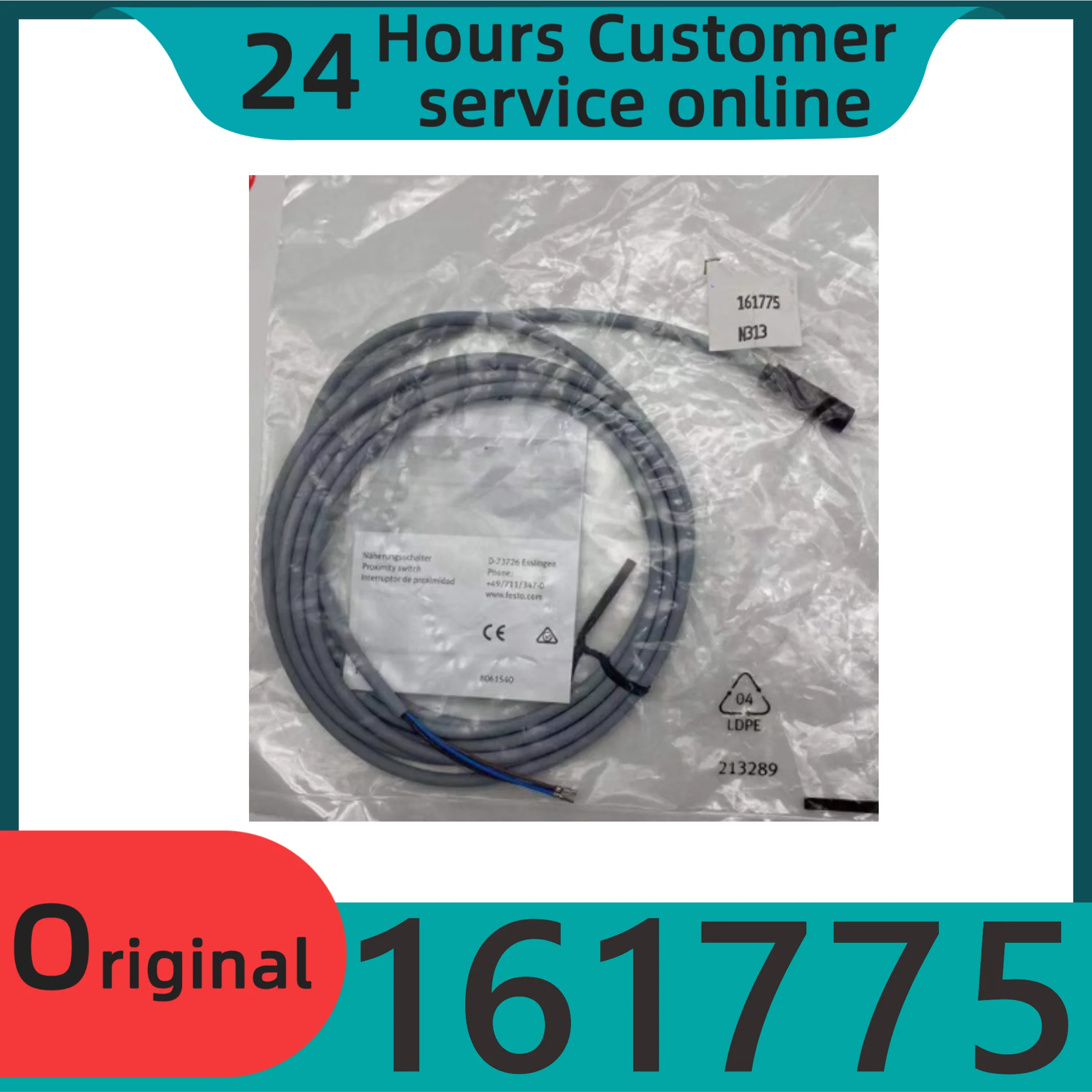 Brand new original tongue spring corrosion-resistant circular proximity switch CRSMEO-4-K-LED-24 161775
Brand new original tongue spring corrosion-resistant circular proximity switch CRSMEO-4-K-LED-24 161775