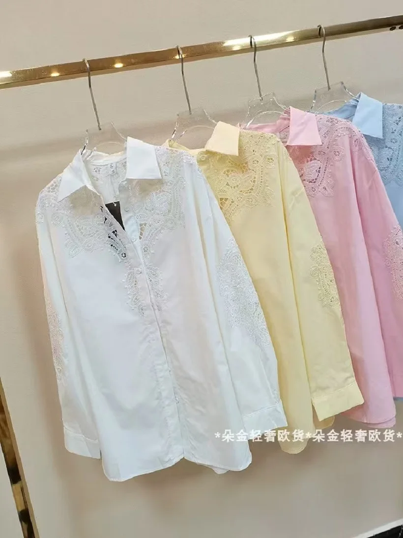 New In 2025 Sparkle Sequins Hollow Out Embroidery Cotton Shirts and Blouse Woman Mid-length Top Blusas Women Clothes Sales
New In 2025 Sparkle Sequins Hollow Out Embroidery Cotton Shirts and Blouse Woman Mid-length Top Blusas Women Clothes Sales