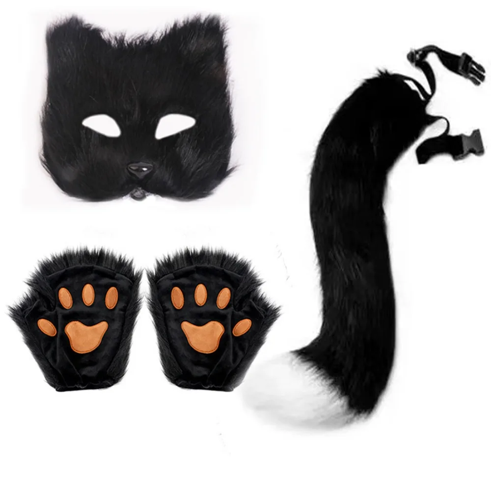 Комплект костюма на Хэллоуин - реалистичная маска животного и плюшевый комплект лапы/рубашки/хвоста, аниме-косплей
Комплект костюма на Хэллоуин - реалистичная маска животного и плюшевый комплект лапы/рубашки/хвоста, аниме-косплей