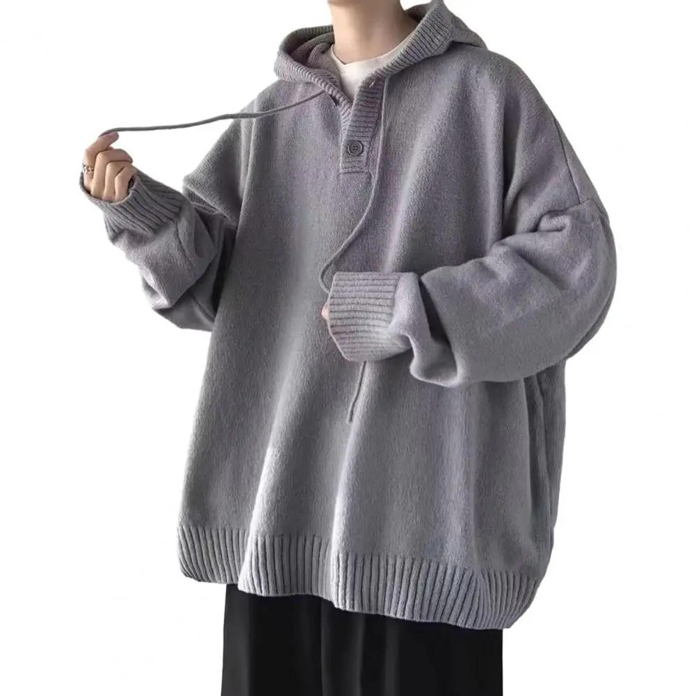 Relaxed Fit Men Sweatshirt Men's Hooded Sweater Soft High Elastic Outerwear for Autumn Winter Loose Fit Pullover in Solid Color
Relaxed Fit Men Sweatshirt Men's Hooded Sweater Soft High Elastic Outerwear for Autumn Winter Loose Fit Pullover in Solid Color