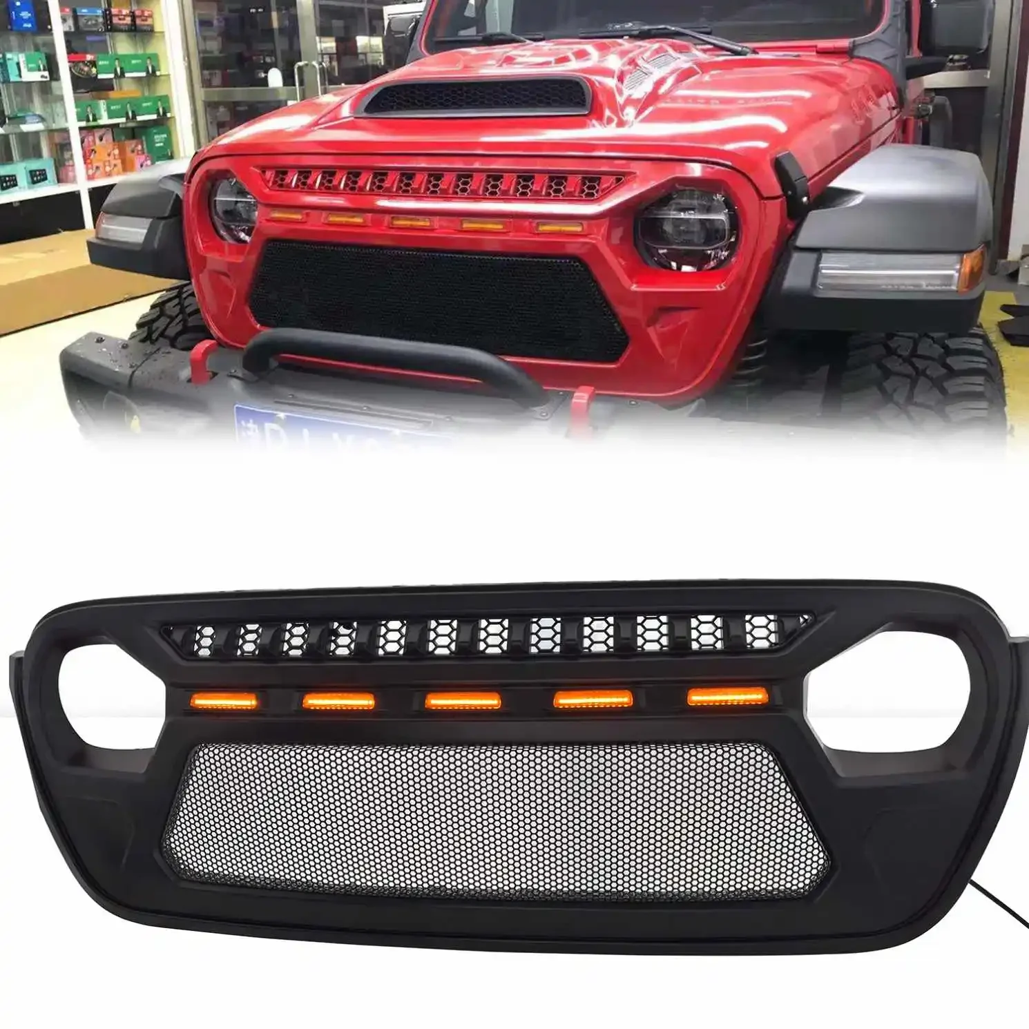 2018 2019 2020 2021 4x4 offroad accessories front bumper grill for JEEP WRANGLER JL JT
2018 2019 2020 2021 4x4 offroad accessories front bumper grill for JEEP WRANGLER JL JT
