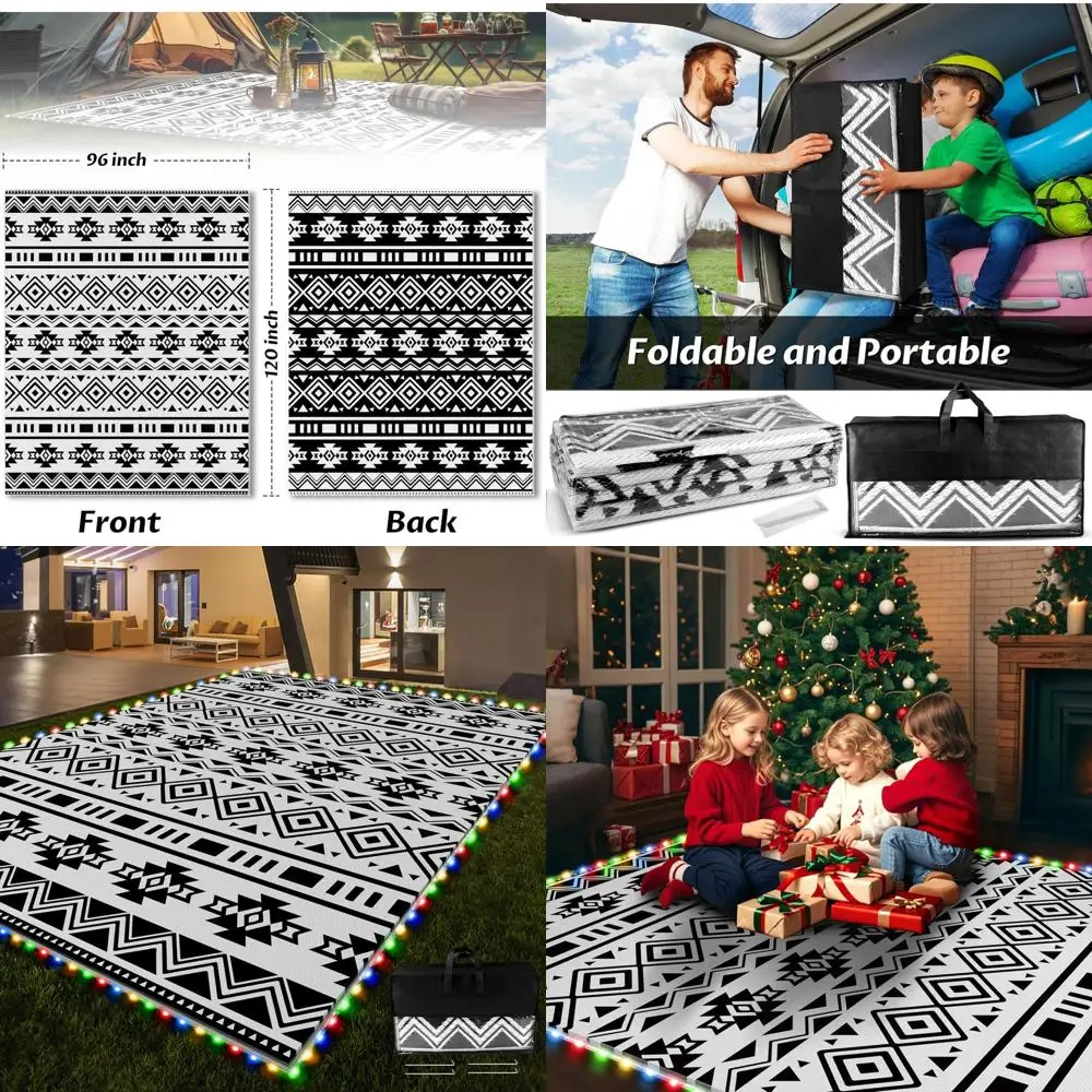 Уличный коврик для кемпинга с подсветкой 8x10 футов, водонепроницаемый, легко чистится, не линяет, складной и портативный, двусторонний
Уличный коврик для кемпинга с подсветкой 8x10 футов, водонепроницаемый, легко чистится, не линяет, складной и портативный, двусторонний