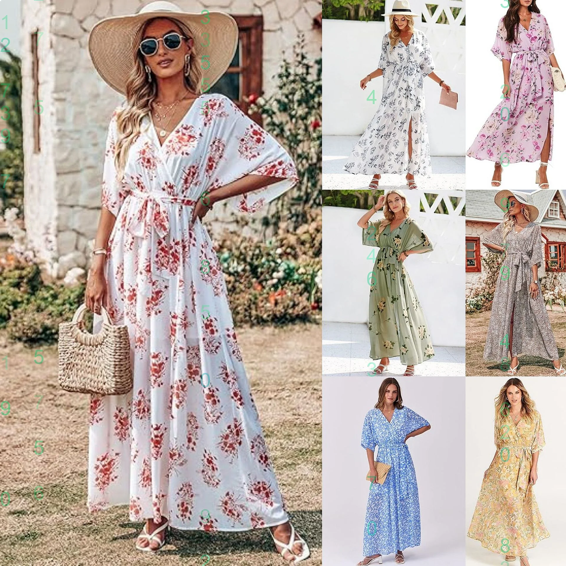 Bohemian Floral Chiffon V Neck Split Long Sleeve Dress Maxi Dresses Spring Summer
Bohemian Floral Chiffon V Neck Split Long Sleeve Dress Maxi Dresses Spring Summer